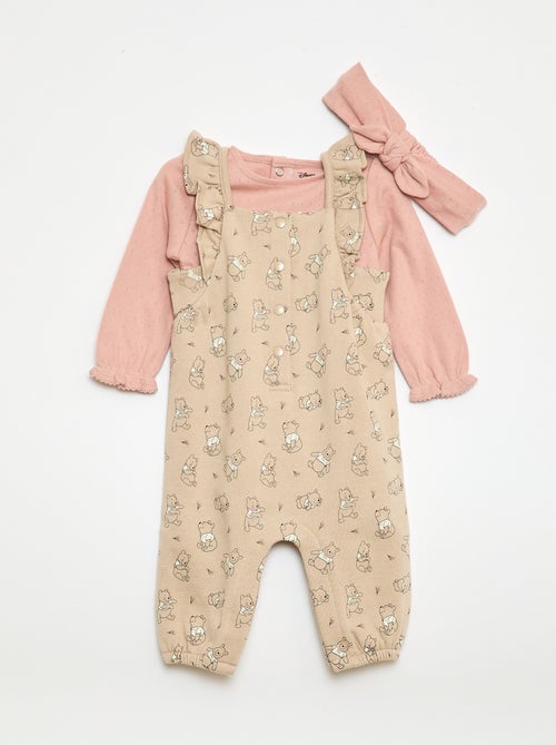 Completo Salopette 'Winnie' + fascia + t-shirt - 3 pezzi - Kiabi