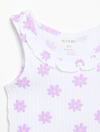 Completo short + canotta in maglia traforata
