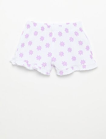 Completo short + canotta in maglia traforata