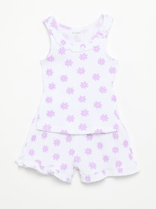 Completo short + canotta in maglia traforata