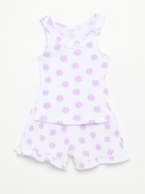 Completo short + canotta in maglia traforata - Kiabi
