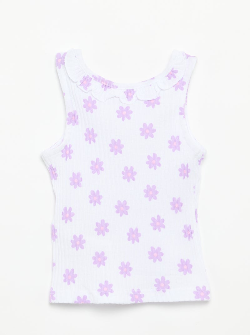 Completo short + canotta in maglia traforata Bianco - Kiabi