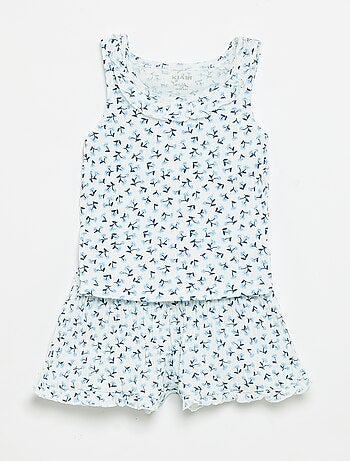 Completo short + canotta in maglia traforata