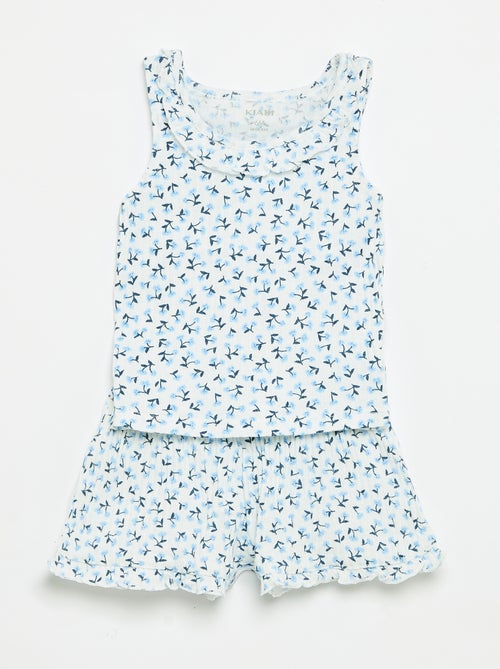 Completo short + canotta in maglia traforata - Kiabi