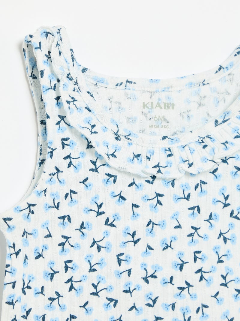 Completo short + canotta in maglia traforata Blu - Kiabi
