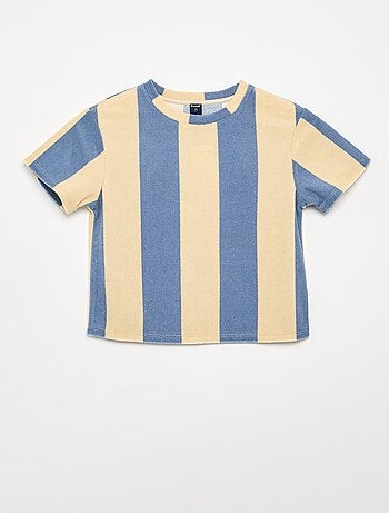 Completo short e T-shirt in maglia bouclé