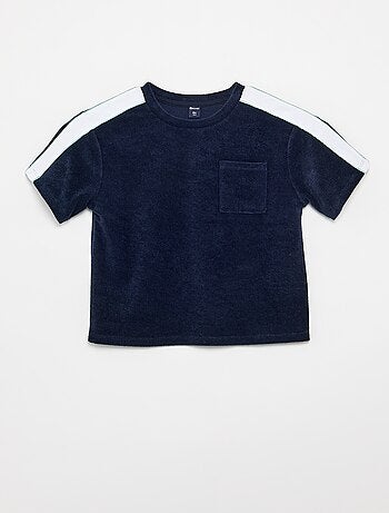 Completo short + T-shirt con bande a contrasto