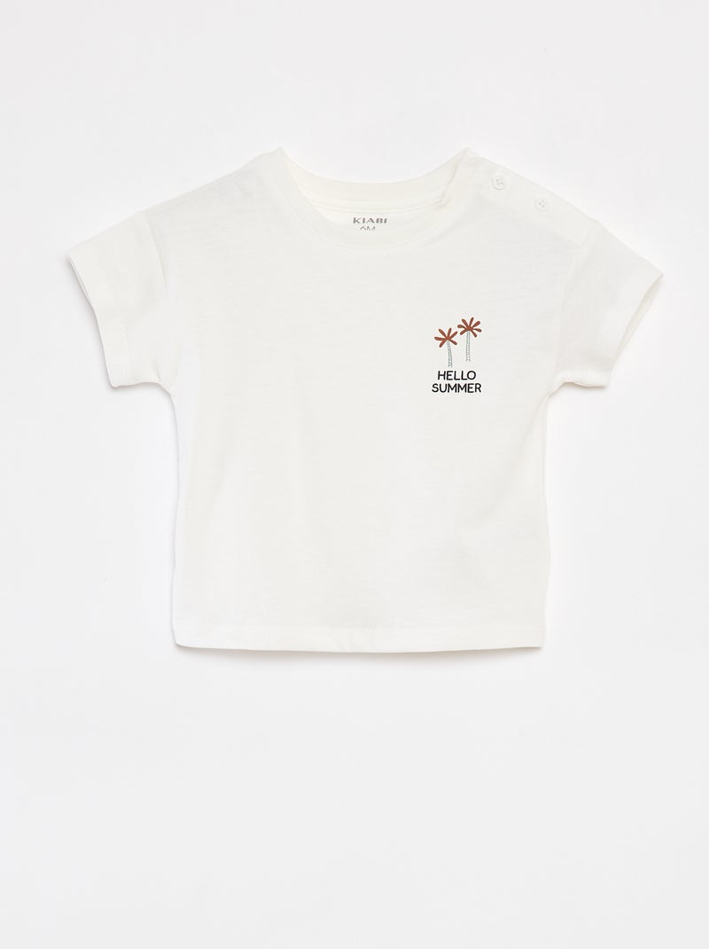 Completo shorts + t-shirt - 2 pezzi BIANCO - Kiabi