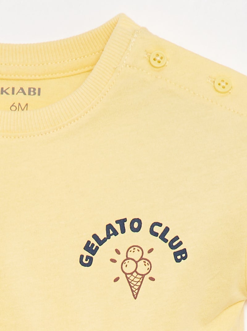 Completo shorts + t-shirt - 2 pezzi GIALLO - Kiabi