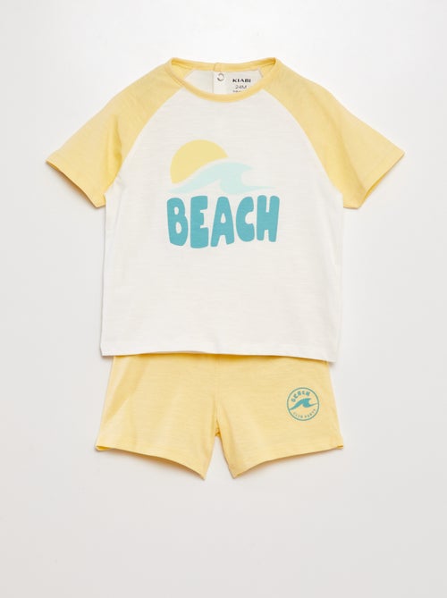 Completo shorts + t-shirt 'beach' - 2 pezzi - Kiabi