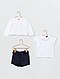     Completo shorts + t-shirt + cardigan vista 1
