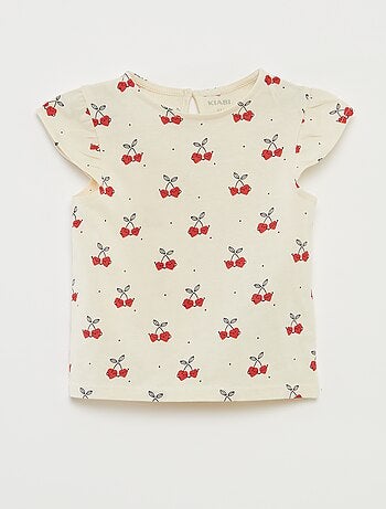 Completo shorts + t-shirt con volant - 2 pezzi