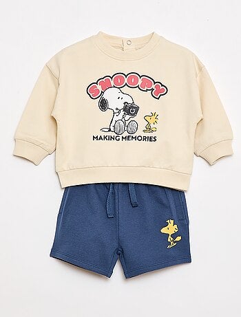 Completo 'Snoopy' 2 pezzi felpa + shorts