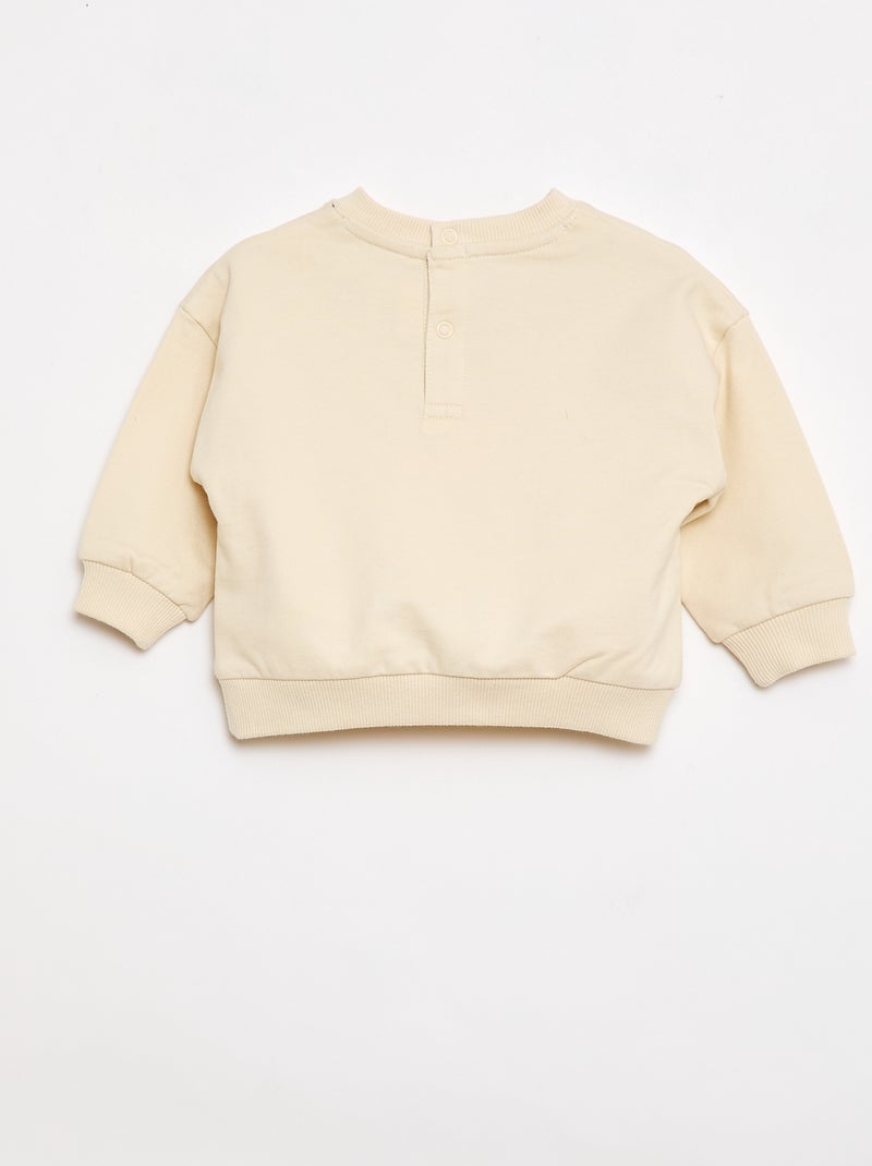 Completo 'Snoopy' 2 pezzi felpa + shorts Beige - Kiabi