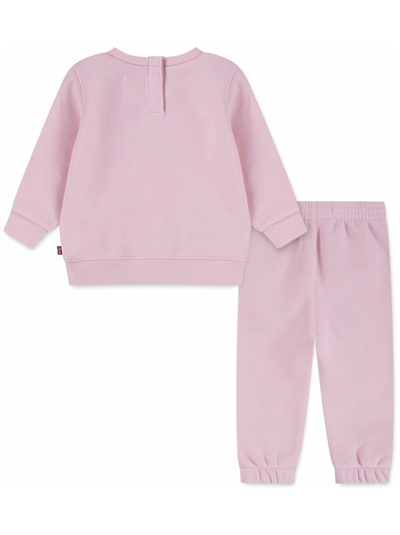 Completo sportivo a 2 pezzi composto da felpa e pantaloni da jogging - levi's kids Rosa - Kiabi
