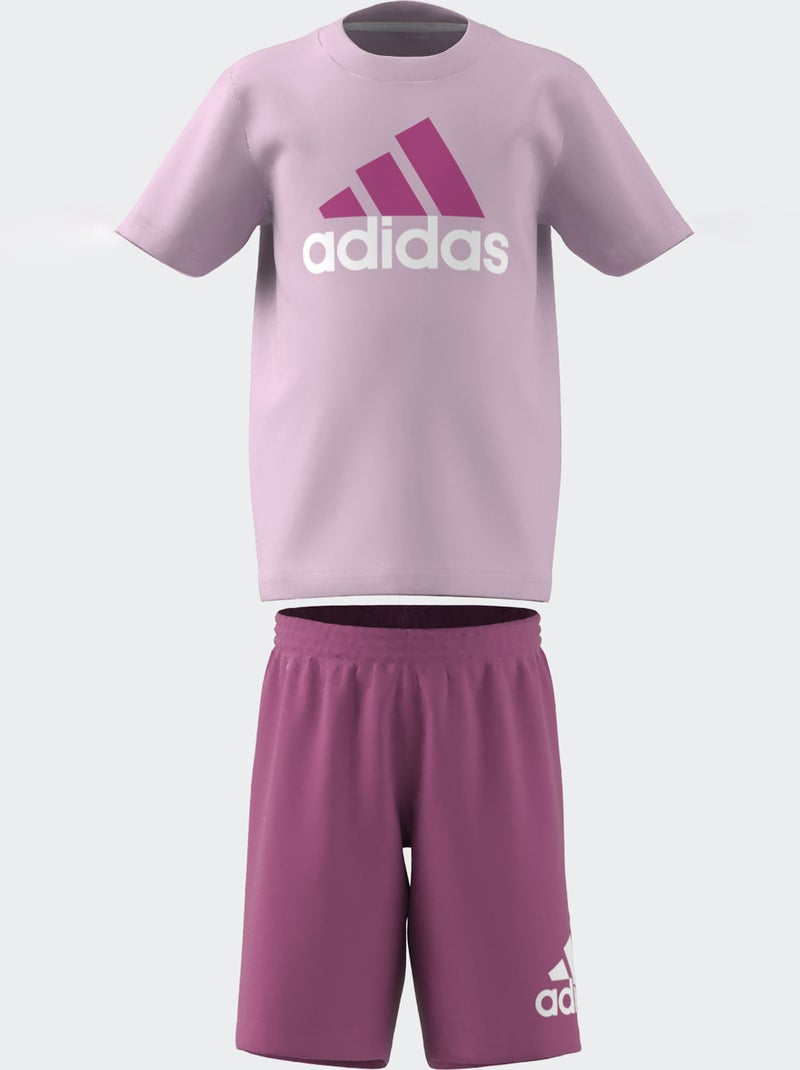 Completo sportivo 'adidas' in tessuto felpato ROSA - Kiabi