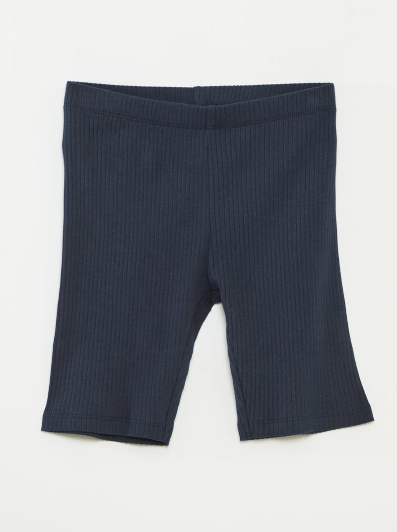 Completo sportivo canotta + shorts da ciclista a coste - 2 pezzi blu - Kiabi