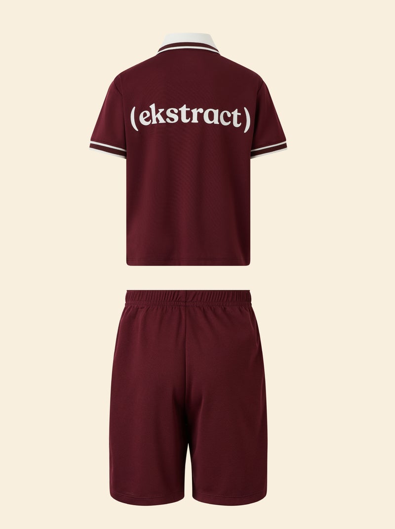 Completo sportivo t-shirt + pantaloncini - (ekstract) Rosso - Kiabi