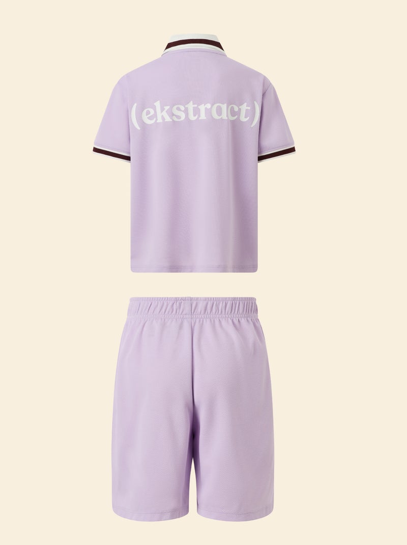Completo sportivo t-shirt + pantaloncini - (ekstract) Viola - Kiabi