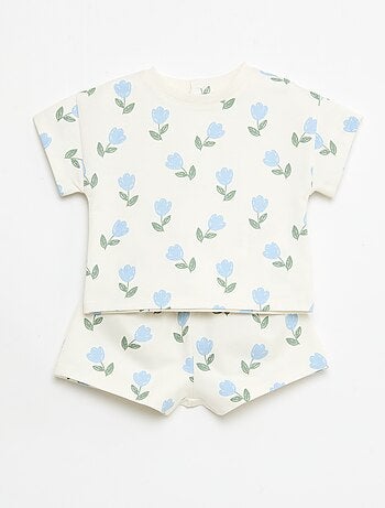 Completo stampato 2 pezzi shorts + T-shirt