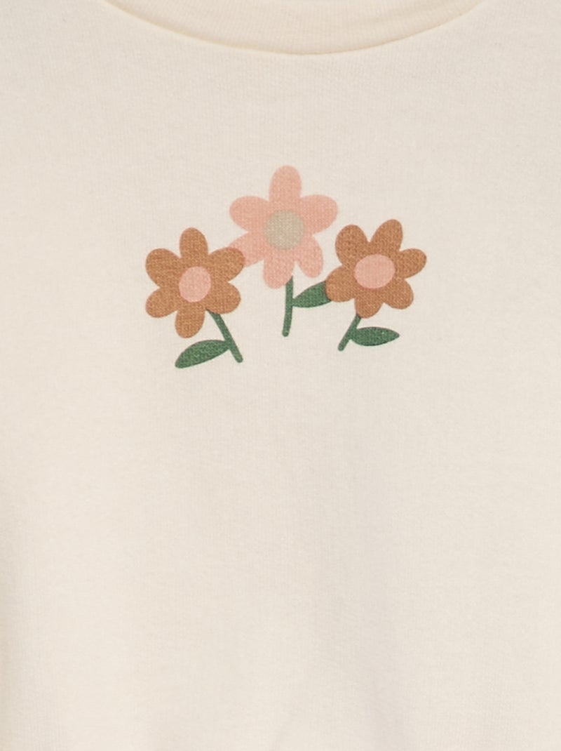 Completo stampato felpa + leggings - 2 pezzi BIANCO - Kiabi