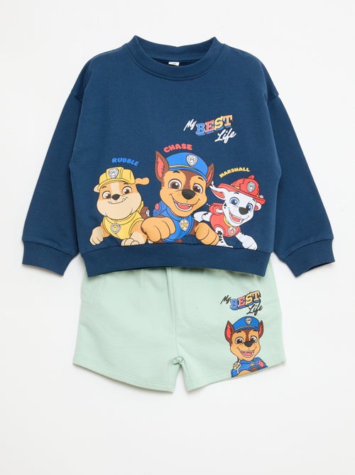 Completo stampato 'Paw Patrol' maglia + bermuda in cotone - Kiabi
