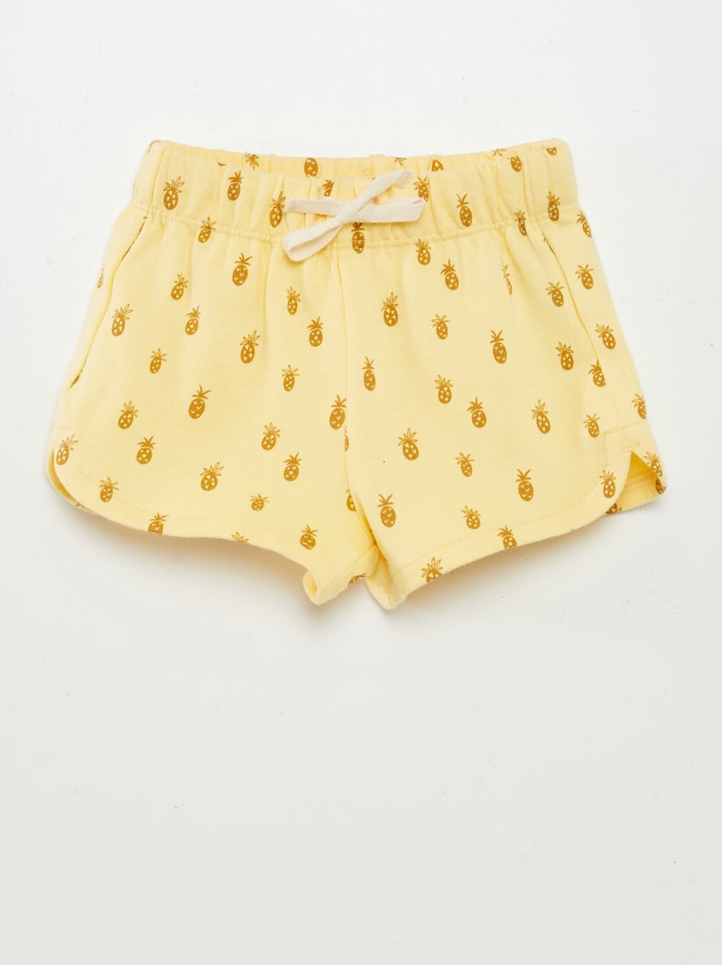 Completo stampato T-shirt + shorts - 2 pezzi GIALLO - Kiabi