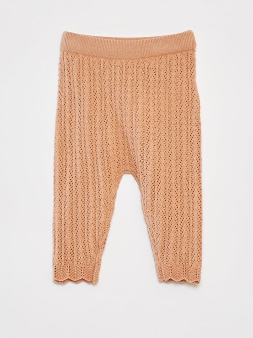 Completo t-blusa con collo fantasia + legging in tricot - Kiabi