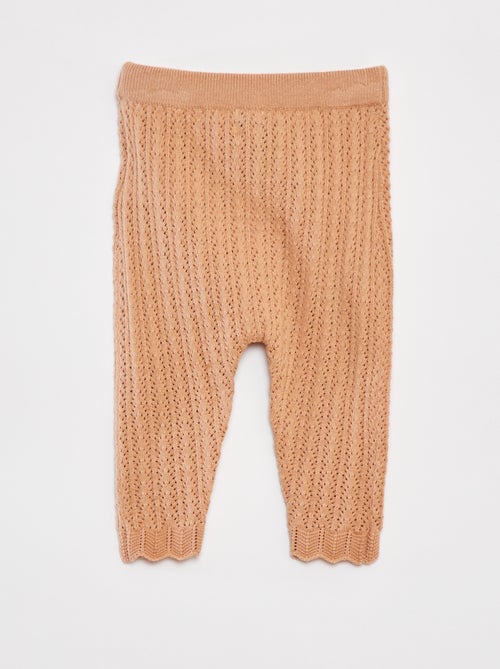 Completo t-blusa con collo fantasia + legging in tricot - Kiabi