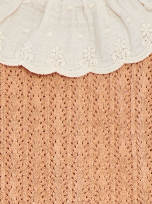 Completo t-blusa con collo fantasia + legging in tricot - Kiabi