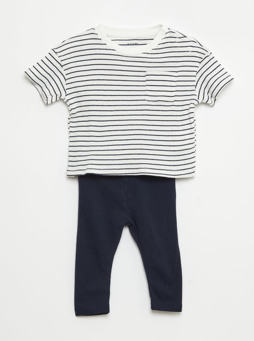 Completo t-shirt a maniche corte + leggings - 2 pezzi - Kiabi