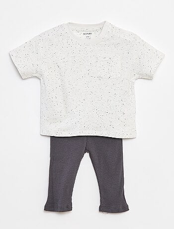 Completo t-shirt a maniche corte + leggings - 2 pezzi