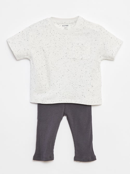 Completo t-shirt a maniche corte + leggings - 2 pezzi - Kiabi