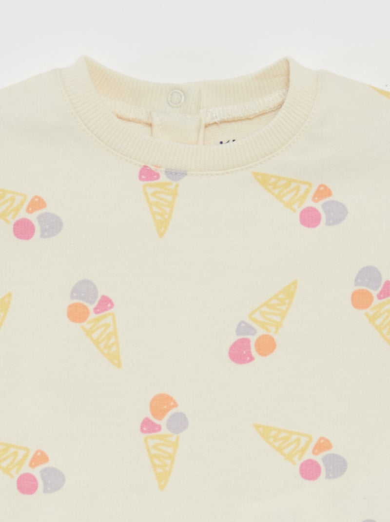 Completo t-shirt a maniche corte + shorts - 2 pezzi BIANCO - Kiabi