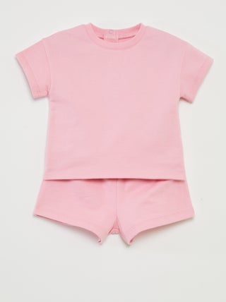 Completo t-shirt a maniche corte + shorts - 2 pezzi
