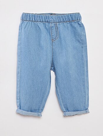 Completo t-shirt a righe + pantaloni in denim - 2 pezzi