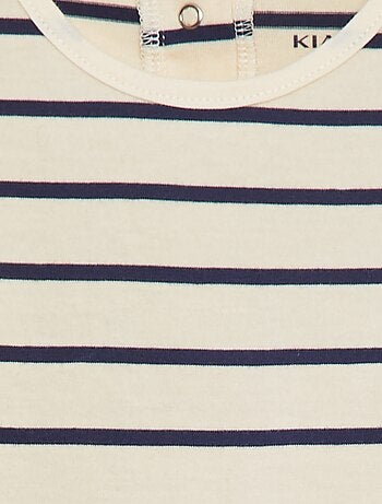 Completo t-shirt a righe + pantaloni in denim - 2 pezzi