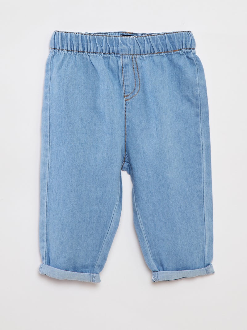 Completo t-shirt a righe + pantaloni in denim - 2 pezzi BIANCO - Kiabi