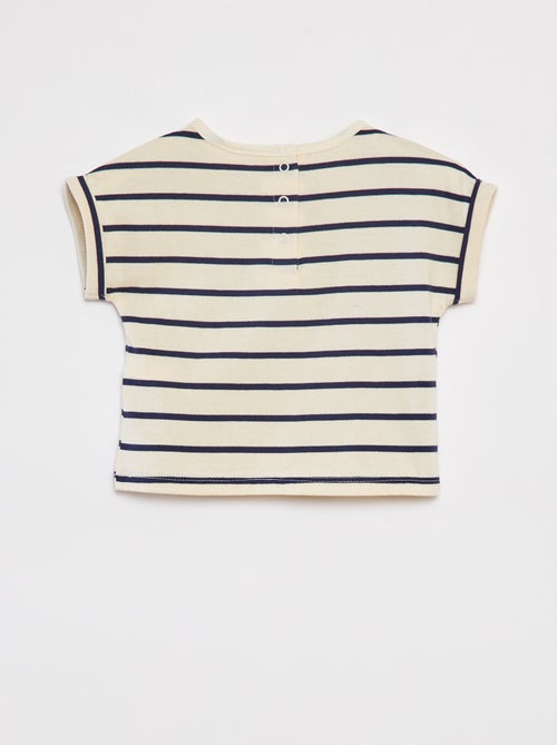 Completo t-shirt a righe + pantaloni in denim - 2 pezzi - Kiabi