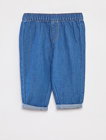 Completo t-shirt a righe + pantaloni in denim - 2 pezzi