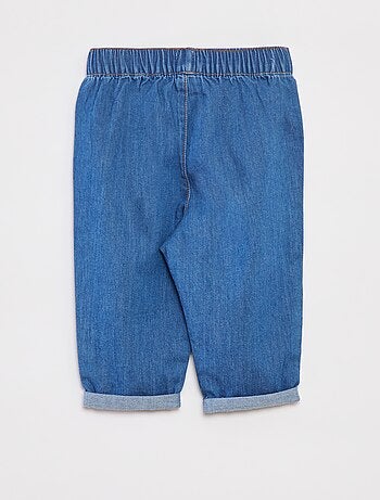 Completo t-shirt a righe + pantaloni in denim - 2 pezzi