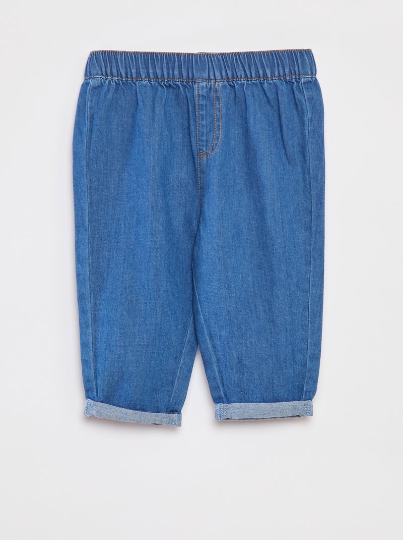 Completo t-shirt a righe + pantaloni in denim - 2 pezzi BIANCO - Kiabi