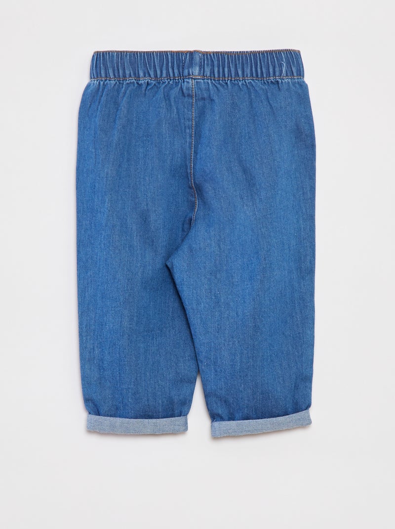 Completo t-shirt a righe + pantaloni in denim - 2 pezzi BIANCO - Kiabi