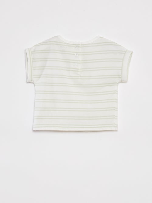 Completo t-shirt a righe + pantaloni in denim - 2 pezzi - Kiabi