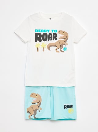 Completo t-shirt + bermuda 'Jurassic Park' - 2 pezzi