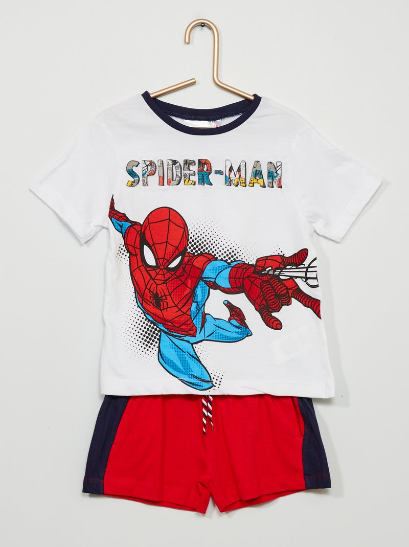 Completo t-shirt + bermuda 'Spider-Man' BIANCO - Kiabi