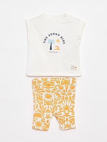 Completo t-shirt + ciclisti con stampa - Graphik Edition