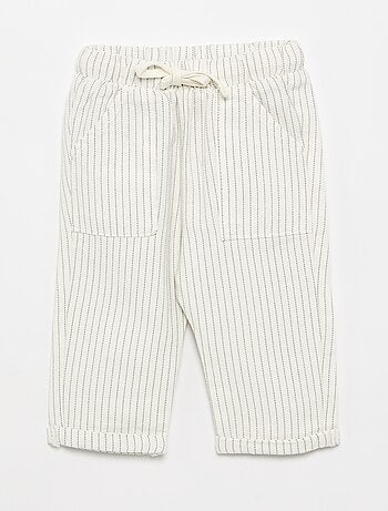 Completo t-shirt con collo alla coreana + pantaloni - 2 pezzi