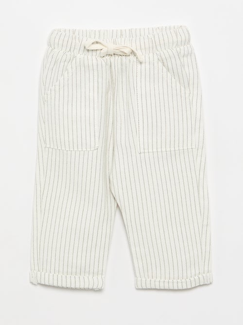 Completo t-shirt con collo alla coreana + pantaloni - 2 pezzi - Kiabi