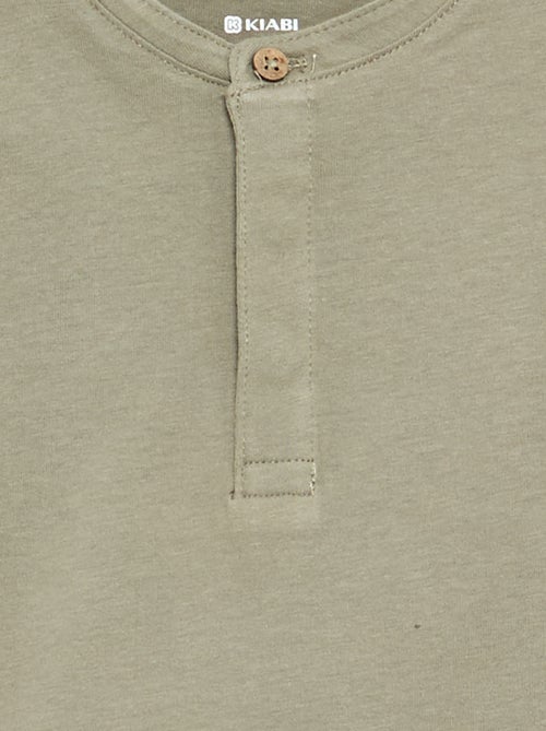 Completo t-shirt con collo alla coreana + pantaloni - 2 pezzi - Kiabi